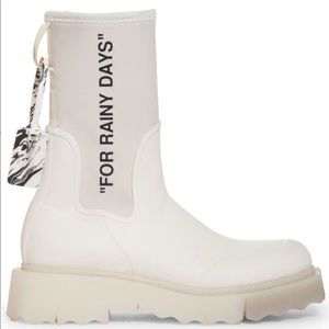 Virgil Abloh off-white women’s rain boots size 36 BNIB slogan